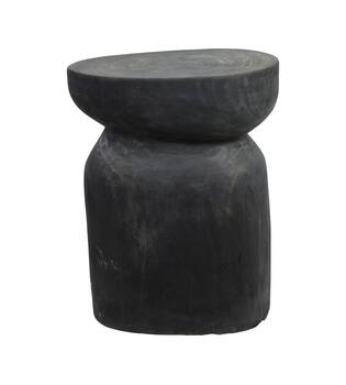 Side table oval paulownia wood 38x28x48cm