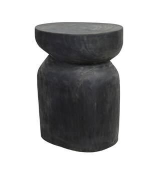 Side table oval paulownia wood 38x28x48cm