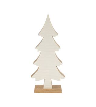 Statue tree mango wood 16.5x5x38cm - Natural