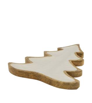 Plate tree mango wood 28x24x2.5cm - Natural