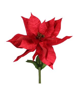 Flower velvet poinsettia artificial 38x38x100cm