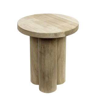 Side table round paulownia wood 36x36x40cm