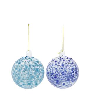 Bauble glass 8x8x8cm C/2