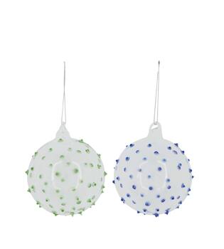 Bauble glass 8x8x8cm C/2