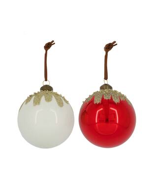 Bauble glass 8x8x8cm C/2