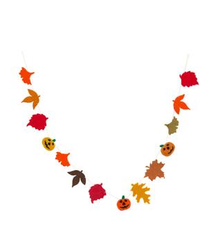 Garland autumn wool 2x2x120cm - Orange