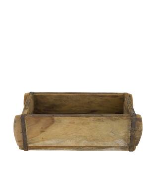 Brickmould without plastic reclaimed wood with handle 32x15x10cm - Natural
