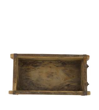 Brickmould without plastic reclaimed wood with handle 32x15x10cm - Natural