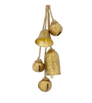 Bundle bell metal with hanger 17x14x53cm