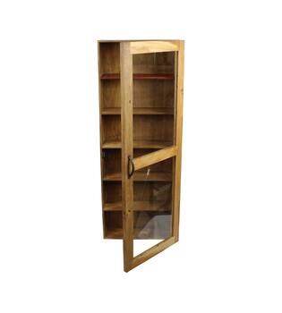 Cabinet rectangular historic wood vintage 40x15x110cm - Brown