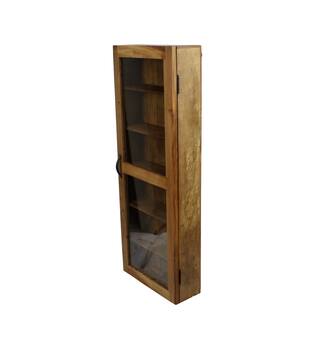 Cabinet rectangular historic wood vintage 40x15x110cm - Brown
