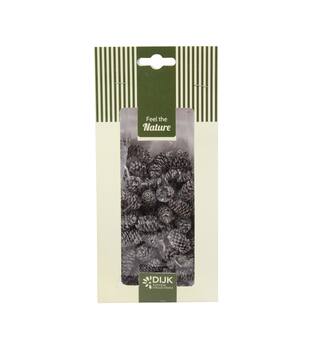 Pinecone birch nature 10x5x22cm 50gr - Silver