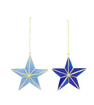Hanger star capiz 12x1x12cm C/2