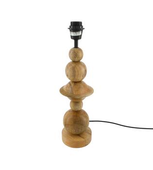 Table lamp mango wood 13x13x48cm