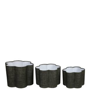 Lamp shade jute fabric 40x40x30cm S/3