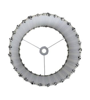 Lamp shade round fabric 40x40x30cm S/3