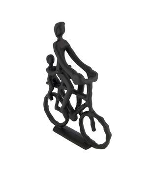 Statue bicycle aluminium 23.5x7x30cm - Black