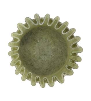Tealight holder glass 11.5x11.5x11.5cm - Green