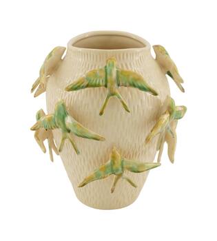Vase with bird ceramic 22x22x23.8cm - Multi
