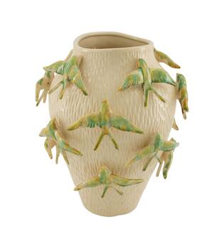 Vase with bird ceramic 26x26x31.5cm - Multi