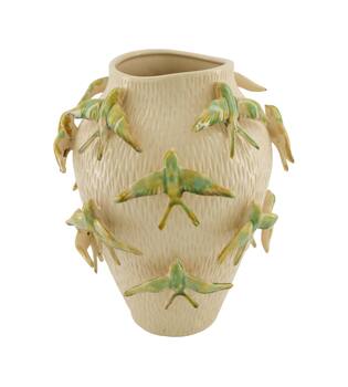 Vase with bird ceramic 26x26x31.5cm - Multi