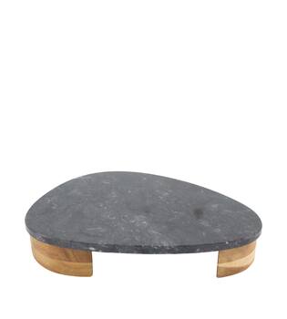 Tray organic marble 30x25x5cm - Black