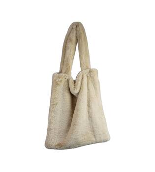 Bag faux fur polyester 44x38x4cm