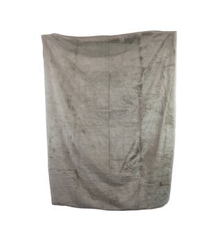 Plaid rectangular faux fur polyester 170x130x2cm - Grey