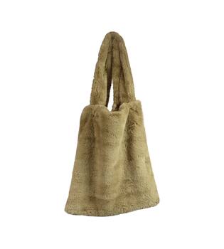 Bag faux fur polyester 44x38x4cm