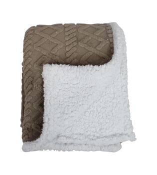 Plaid rectangular faux fur polyester 170x130x2cm