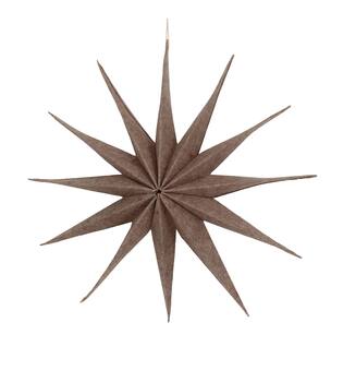 Hanger star felt 40x10x40cm - Brown