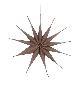 Hanger star felt 50x12.5x50cm - Brown
