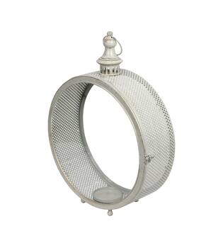 Lantern round metal 45.5x14x57cm  - Grey