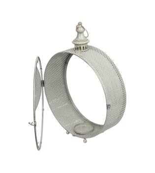 Lantern round metal 45.5x14x57cm - Grey