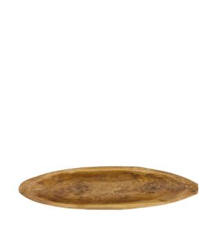 Bowl oval paulownia wood 58x14x9cm - Brown