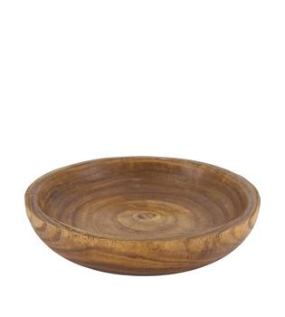 Bowl round paulownia wood 35x35x7cm - Brown