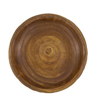 Bowl round paulownia wood 35x35x7cm - Brown