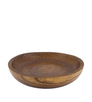Bowl round paulownia wood 45x45x9cm - Brown