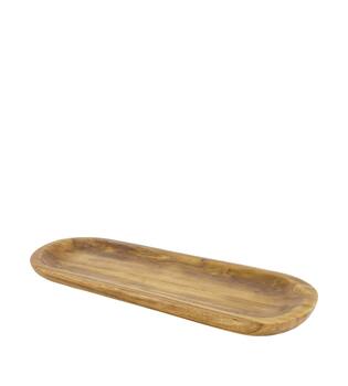Tray oval paulownia wood 58x22x4cm - Brown