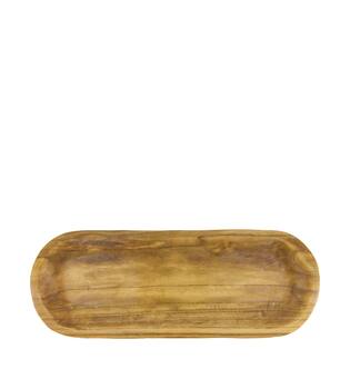 Tray oval paulownia wood 58x22x4cm - Brown