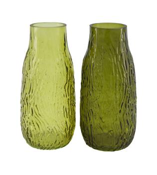 Vase glass 10x10x20cm  - Green