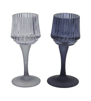 Tealight holder glass 7.5x7.5x17cm C/2