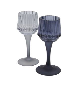 Tealight holder glass 7.5x7.5x17cm C/2