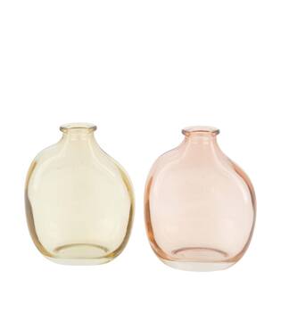 Vase glass 9x5.5x11cm C/2