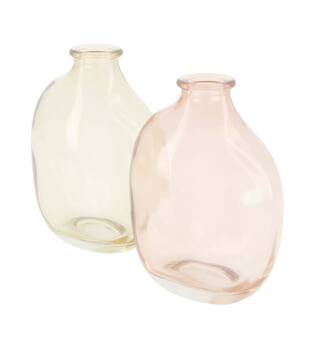 Vase glass 9x5.5x11cm C/2