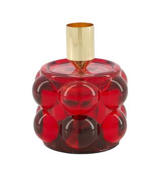 Dinnercandle holder with led glass 8.5x8.5x10.5cm