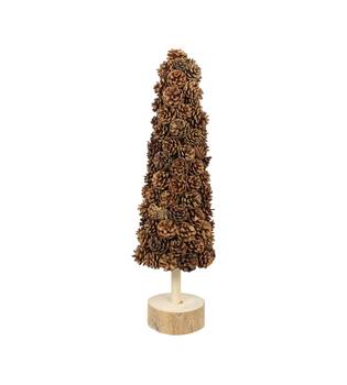Statue tree pinecone 18x18x70cm - Natural