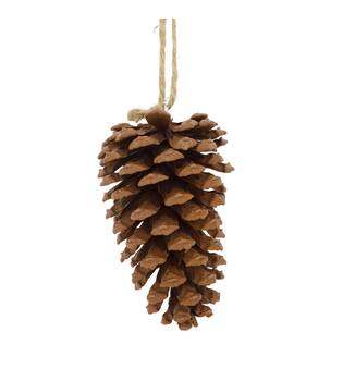 Hanger pinecone nature 9x9x13cm