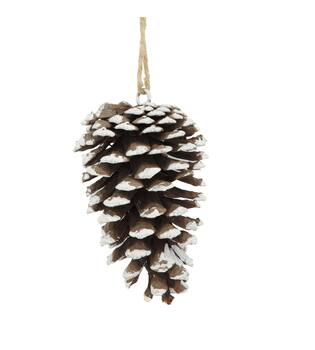 Hanger pinecone nature 9x9x13cm