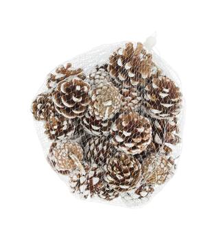 Pinecone 200gr nature 13x13x9cm - White
